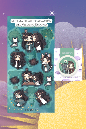 Set de stickers + separador - Sistema de autosalvación del villano escoria