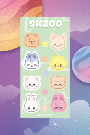 Set de stickers + separador - KPOP Stray Kids SKZOO