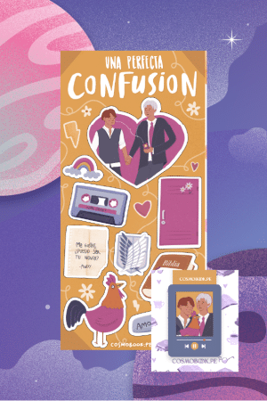Set de stickers + separador - Una perfecta confusión