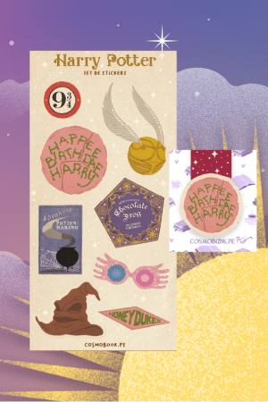 Set de stickers + Separador - Harry Potter elementos