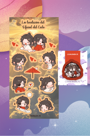 Set de stickers + separador - La bendición del oficial del cielo