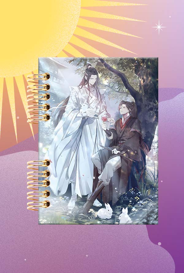 Cuaderno Espiralado - BL Mo Dao Zu Shi - Lan Wangji y Wei Wuxian árbol