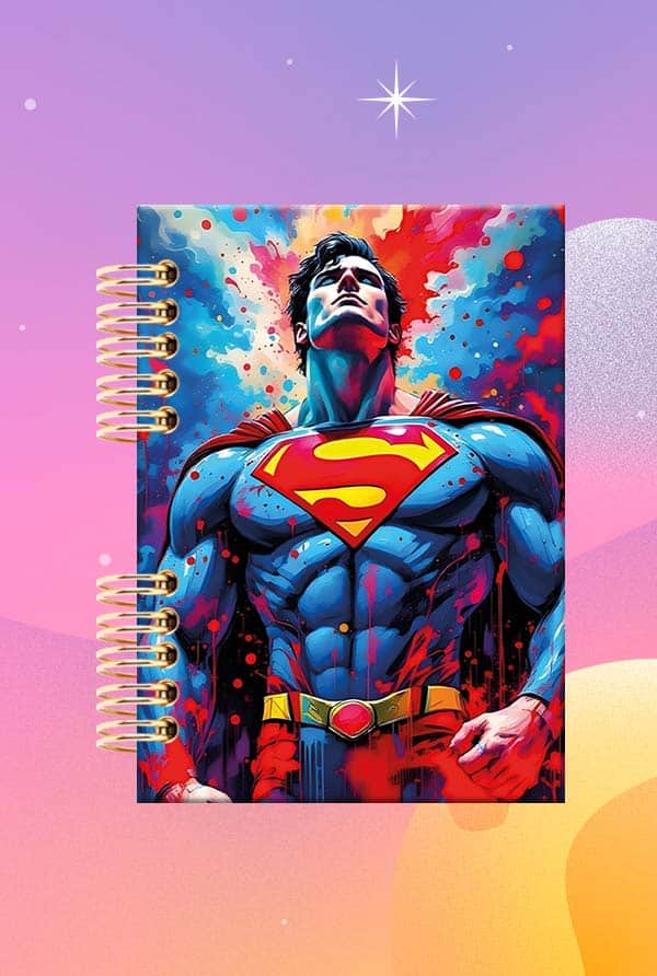 Cuaderno Espiralado -DC - Superman Fondo artístico