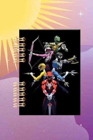 Cuaderno Espiralado - Power Ranger - Fondo Negro