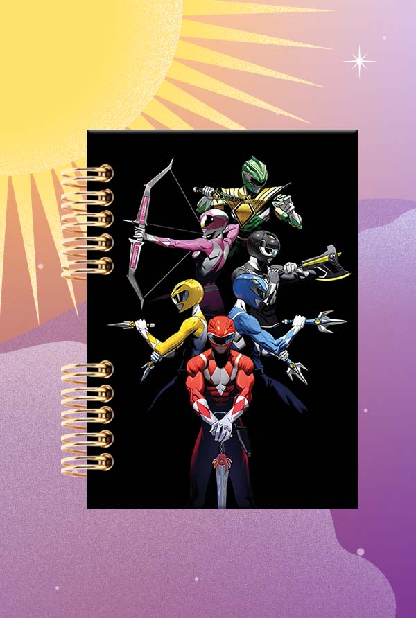 Cuaderno Espiralado - Power Ranger - Fondo Negro