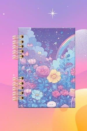 Cuaderno Espiralado -Paisajes - Flores Arcoiris