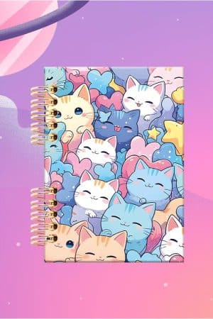Cuaderno Espiralado -Mascotas - Dibujos Gatos