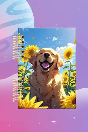 Cuaderno Espiralado -Mascotas - Labrador Girasoles