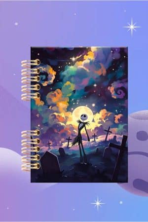 Cuaderno Espiralado - Nightmer Before Xmas - Jack, cementerio