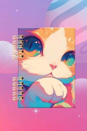 Cuaderno Espiralado -Mascotas - Gato naranja