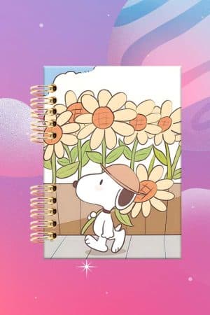 Cuaderno Espiralado - Snoopy - Flores