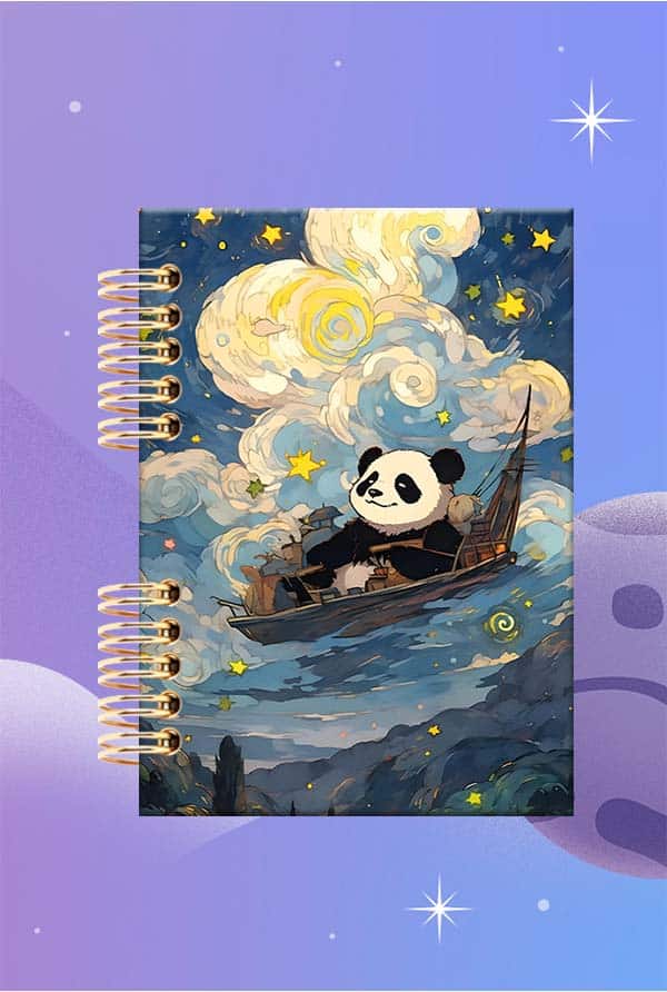 Cuaderno Espiralado - Mascota - Panda, Bote