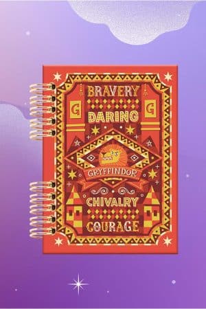 Cuaderno Espiralado - Harry Potter - Casa Gryffindor