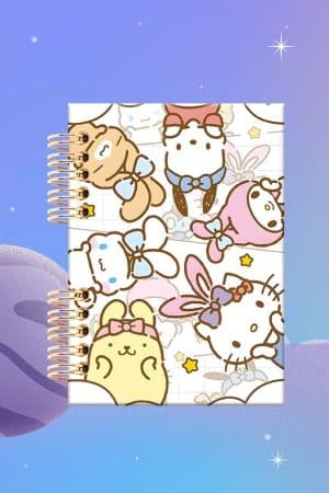 Cuaderno Espiralado - Sanrio - Hello Kitty, Cinnamoroll y Pompompurin