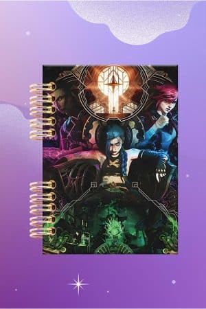 Cuaderno Espiralado - LOL - Jinx y Vi