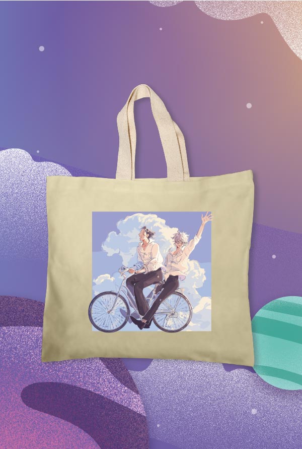 Totebag - Satoru Gojo y Suguru Geto bicicleta (TTW)