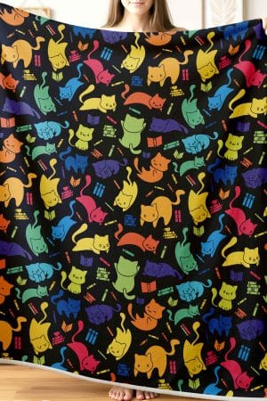 Manta - Gatos y libros