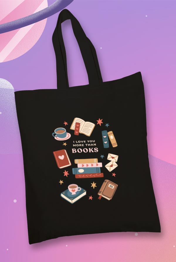 Totebag, I love you more than Books (TTB)