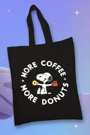 Totebag, Snoopy More Coffe, more donuts (TTB)