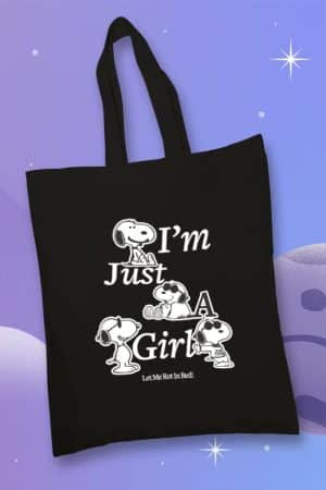 Totebag, Snoopy I'm Just a Girl (TTB)