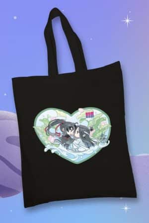 Totebag  Lan Wangji y Wei Wuxian Chibi Corazón (TTB)