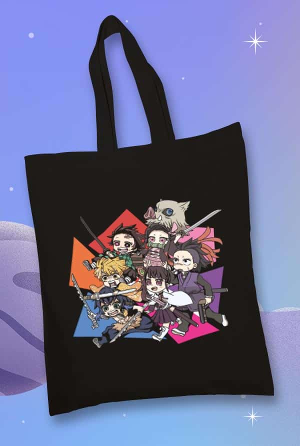 Totebag Demon Slayer personajes corriendo (TTB)